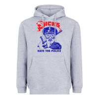 Heather Grey Dicks Hate The Police Heavyweight Hoodie - artisFamous