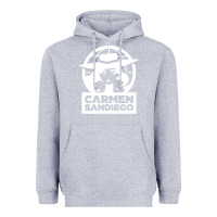 Heather Grey carmen sandiego Heavyweight Hoodie - artisFamous