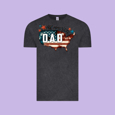 All American Dad Vintage Tee Designed By Fadigitalartstudio