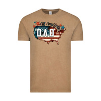 Vintage Coffee All american dad Vintage Tee - FaDigitalArtStudio