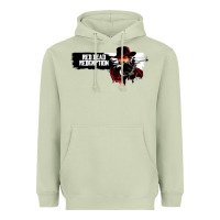 Matcha Red Dead Redemption 2 Red Moon Cowboy Heavyweight Hoodie - artisFamous