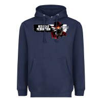 Navy Red Dead Redemption 2 Red Moon Cowboy Heavyweight Hoodie - artisFamous