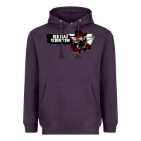 Plum Red Dead Redemption 2 Red Moon Cowboy Heavyweight Hoodie - artisFamous