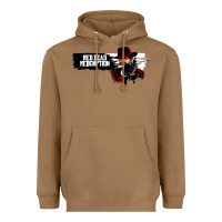 Toasted Coconut Red Dead Redemption 2 Red Moon Cowboy Heavyweight Hoodie - artisFamous