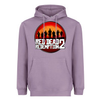 Lavender Red Dead Redemption 2 Red Moon Cowboy Heavyweight Hoodie - artisFamous