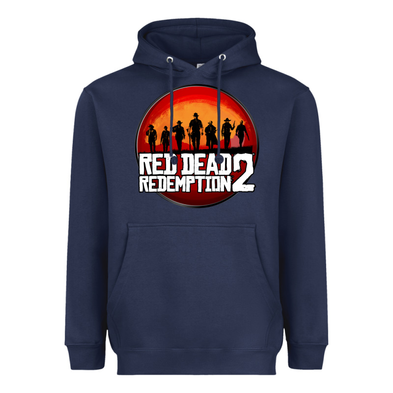 Red Dead Redemption 2 Red Moon Cowboy Heavyweight Hoodie by artisFamous | Teevron