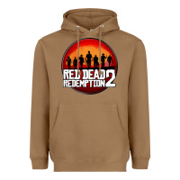 Toasted Coconut Red Dead Redemption 2 Red Moon Cowboy Heavyweight Hoodie - artisFamous