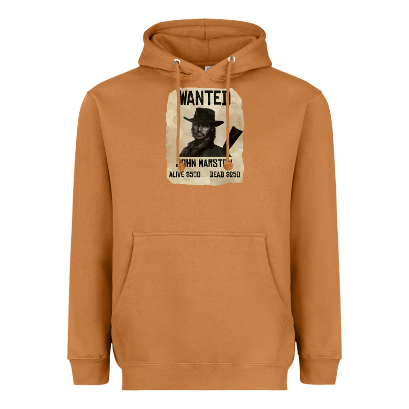 Red Dead Redemption 2 Red Moon Cowboy Wanted John Marston Heavyweight Hoodie by artisFamous | Teevron