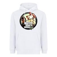 White Grand Theft Auto Heavyweight Hoodie - artisFamous