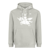 Moon Dust alien riding unicorn  cool ufo cowboy Heavyweight Hoodie - artisFamous