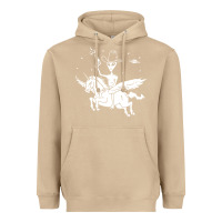 Mushroom alien riding unicorn  cool ufo cowboy Heavyweight Hoodie - artisFamous
