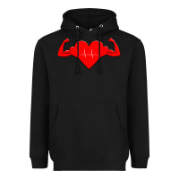 Black Healthy Heart Heavyweight Hoodie - artisFamous