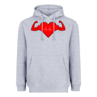 Heather Grey Healthy Heart Heavyweight Hoodie - artisFamous