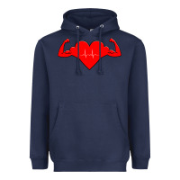 Navy Healthy Heart Heavyweight Hoodie - artisFamous