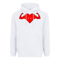 White Healthy Heart Heavyweight Hoodie - artisFamous