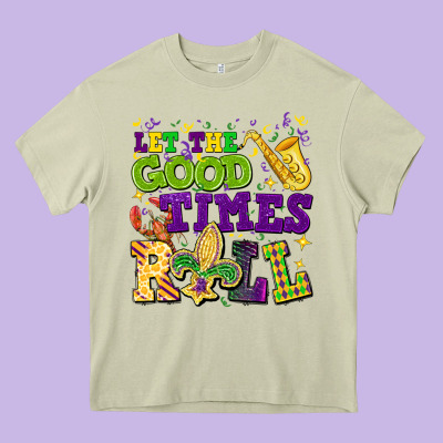 Let The Good Times Roll Heavy Core Tee Designed By Cowgirlartshop