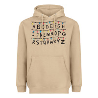 Mushroom Stranger Lights Alphabet Heavyweight Hoodie - artisFamous