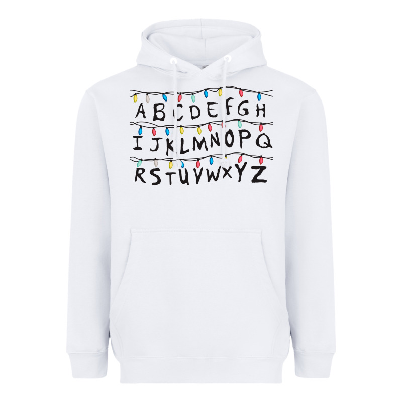Stranger Lights Alphabet Heavyweight Hoodie by artisFamous | Teevron