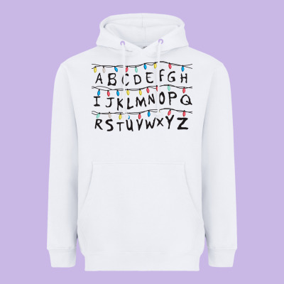 Stranger Lights Alphabet Heavyweight Hoodie Designed By Artisfamous
