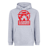 Heather Grey carmen sandiego Heavyweight Hoodie - artisFamous
