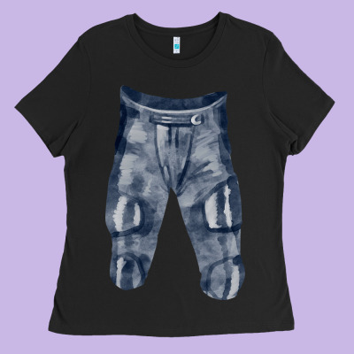 Football Padded Pant Fa Element Ladies Tee Designed By Fadigitalartstudio