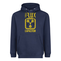Navy Back to the future flux capacitor Heavyweight Hoodie - artisFamous