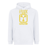 White Back to the future flux capacitor Heavyweight Hoodie - artisFamous