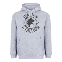 Heather Grey Italian Stallion Heavyweight Hoodie - artisFamous