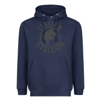 Navy Italian Stallion Heavyweight Hoodie - artisFamous