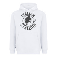 White Italian Stallion Heavyweight Hoodie - artisFamous