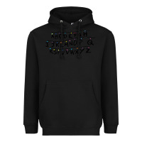 Black stranger alphabets funny Heavyweight Hoodie - artisFamous