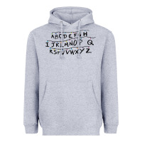 Heather Grey stranger alphabets funny Heavyweight Hoodie - artisFamous