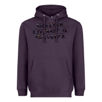 Plum stranger alphabets funny Heavyweight Hoodie - artisFamous