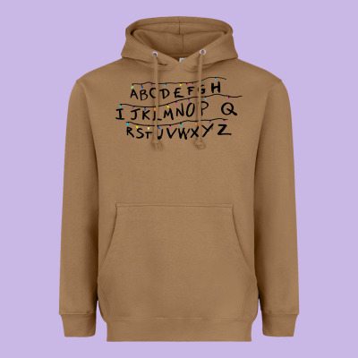Stranger Alphabets Funny Heavyweight Hoodie Designed By Artisfamous