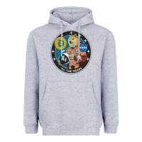 Heather Grey doge Heavyweight Hoodie - artisFamous