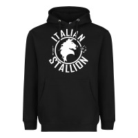 Black Italian Stallion Heavyweight Hoodie - artisFamous