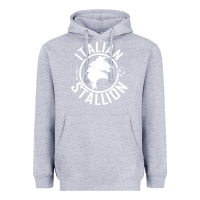 Heather Grey Italian Stallion Heavyweight Hoodie - artisFamous