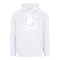 White Italian Stallion Heavyweight Hoodie - artisFamous