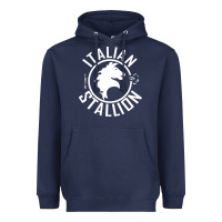 Navy Italian Stallion Heavyweight Hoodie - artisFamous