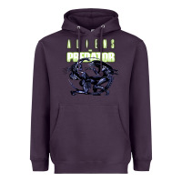 Plum Predator Alien Heavyweight Hoodie - artisFamous