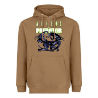 Toasted Coconut Predator Alien Heavyweight Hoodie - artisFamous