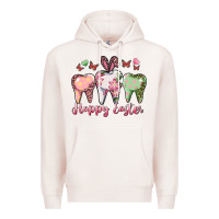 Pale Pink happy easter dental Premium Hoodie - RanaPortraitStore