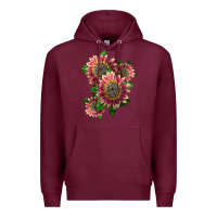 Burgundy 4 crimson blaze sunflower Premium Hoodie - LillyAllenDesigns
