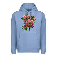 Colony Blue 4 crimson blaze sunflower Premium Hoodie - LillyAllenDesigns