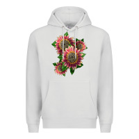 Dove Grey 4 crimson blaze sunflower Premium Hoodie - LillyAllenDesigns