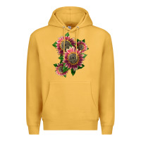 Mustard 4 crimson blaze sunflower Premium Hoodie - LillyAllenDesigns