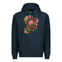 Navy 4 crimson blaze sunflower Premium Hoodie - LillyAllenDesigns