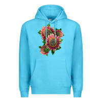 Ocean Blue 4 crimson blaze sunflower Premium Hoodie - LillyAllenDesigns