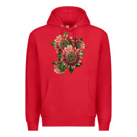 Red 4 crimson blaze sunflower Premium Hoodie - LillyAllenDesigns