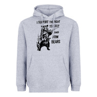 Heather Grey bear arms 2nd amendment funny hunting Heavyweight Hoodie - artisFamous